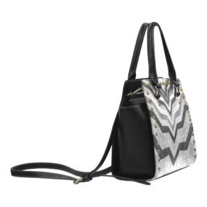 Brutal Concrete Stripes Rivet Shoulder Handbag