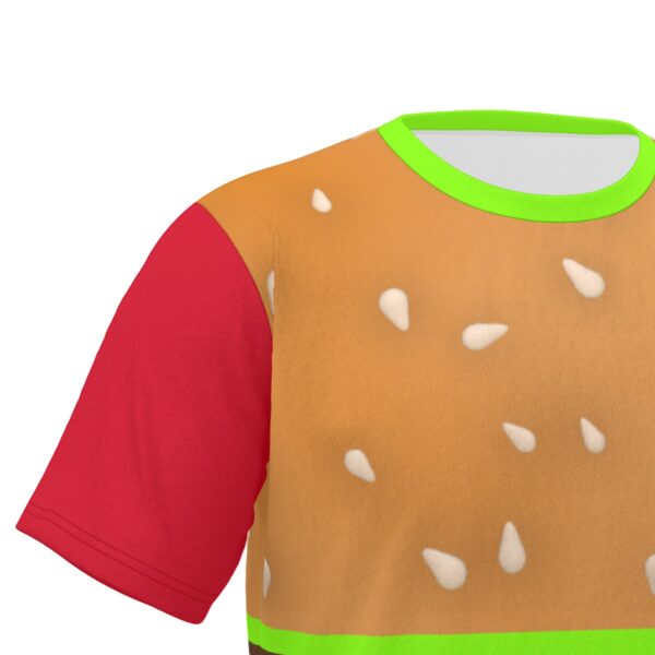 BJORLIE Unisex O-Neck T-Shirt with Funny Cheeseburger Print - Image 4