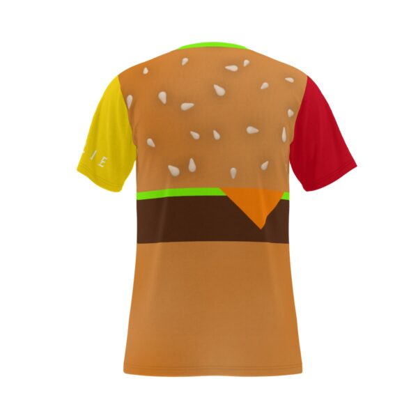 BJORLIE Unisex O-Neck T-Shirt with Funny Cheeseburger Print - Image 3