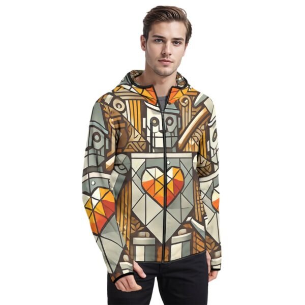 BJORLIE The Wonderful Wizard of Oz Tinman Men's Hoodie with Chest Pocket and Thumb Holes