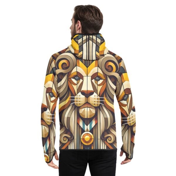 BJORLIE The Wonderful Wizard of Oz Lion Men's Hoodie with Thumb Holes and Chest Pocket - Image 2