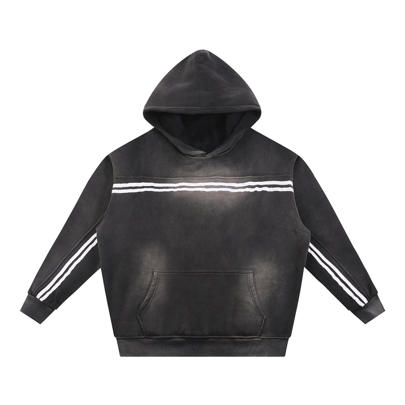 BJORLIE Sun Fade Contrast Tape Fleece Hoodie